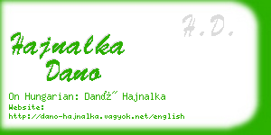 hajnalka dano business card